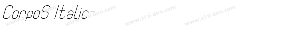 CorpoS Italic字体转换
